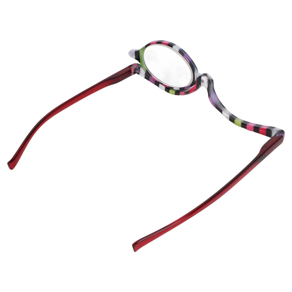 Magnifying Cosmetic Glasses Colorful Rotating Single Lens Magnifying Makeup Glasses for Daily Life +3.50