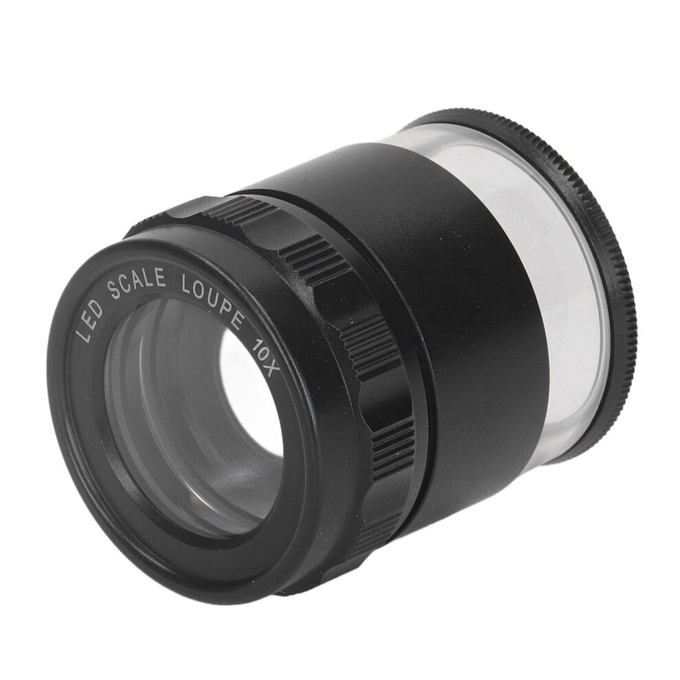Light 10X Illuminated Jewelers Loupe Interchangeable Scale 8Led 28Mm Field Loupe Magnifier