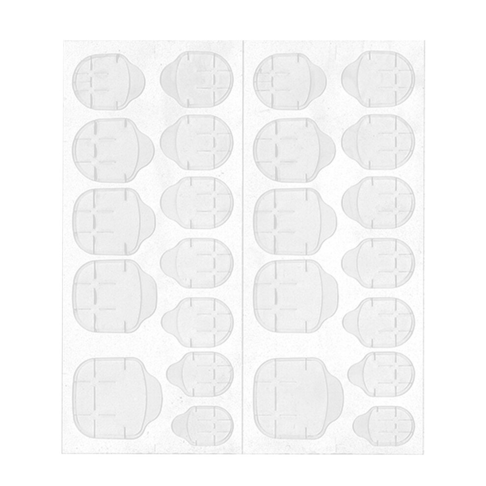 24PCS Nail Glue Sticker Resin Flexible Waterproof Breathable False Nail Tips for Women Girls