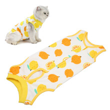 Cat Surgical Recovery Suit Breathable Prevent Licking Cotton Cat Surgery Clothing for Cat Surgery L