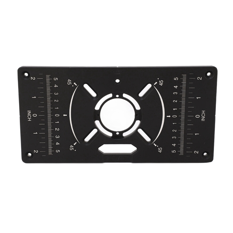 Router Plate Aluminum Alloy Router Table Insert Plate Trimming Machine Flip Board Black 9391317832646