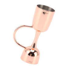 Doppelwandiger Edelstahl-Cocktail-Jigger 4,6 oz mit Kupferbeschichtung
