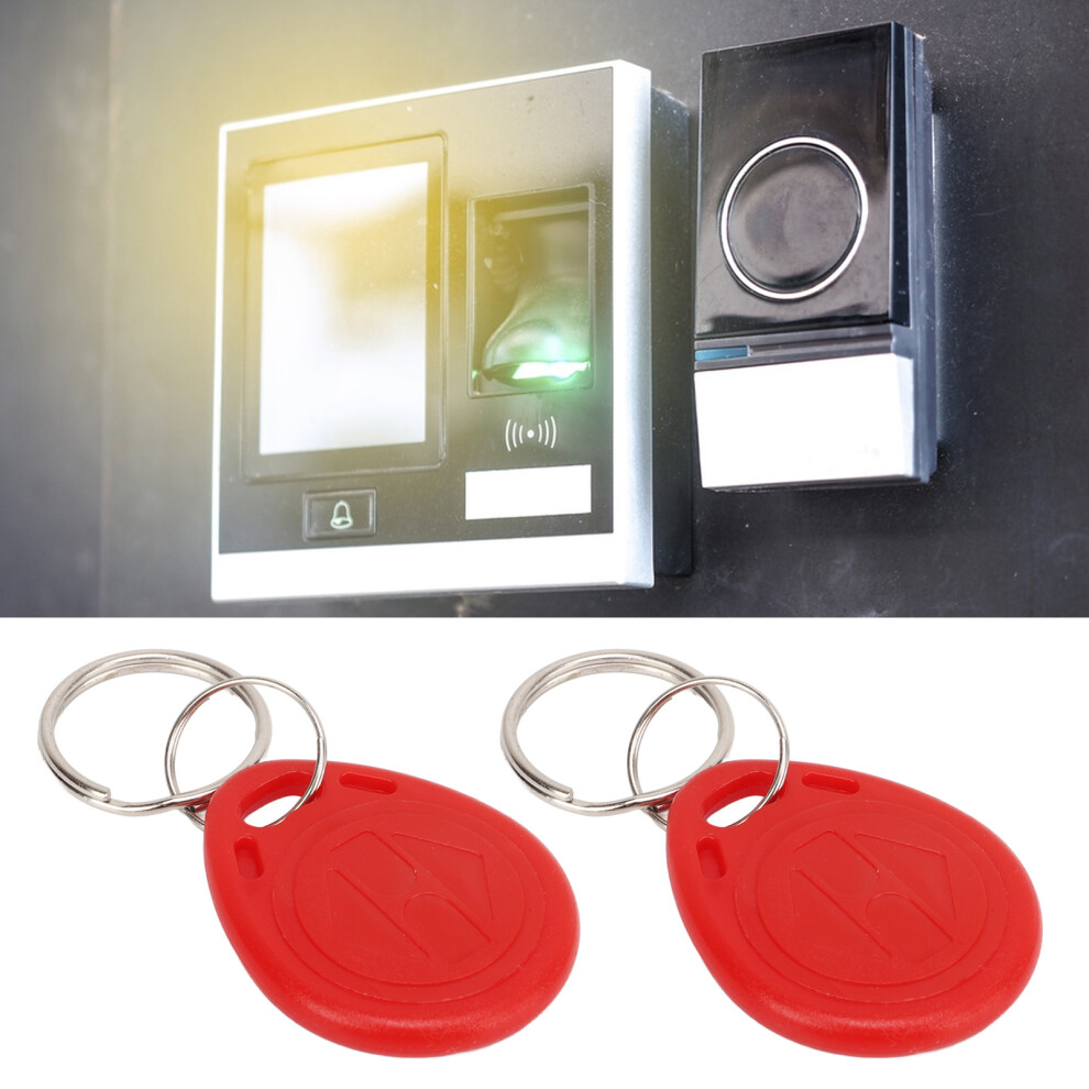 100Pcs Rfid Fob 125Khz Waterproof Sensitive Induction Proximity Id Card Token Tag For Door Entry Access Control System Red 6921317833454