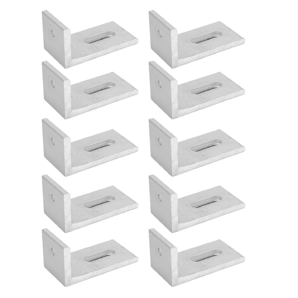 10Pcs L Foot Solar Mount Aluminum Alloy Photovoltaic Panel Mounting Bracket For Roof Pv System 6931317836423