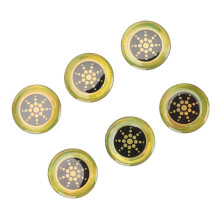 6pcs Cell Phone Stickers Self Adhesive Radiation Protection Stickers for Computers Phones 5G Gold