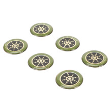 6pcs Cell Phone Stickers Self Adhesive Radiation Protection Stickers for Computers Phones 5G Silver
