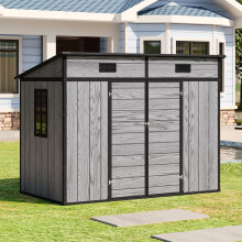 8x4FT Outdoor Plastic Garden Storage Shed