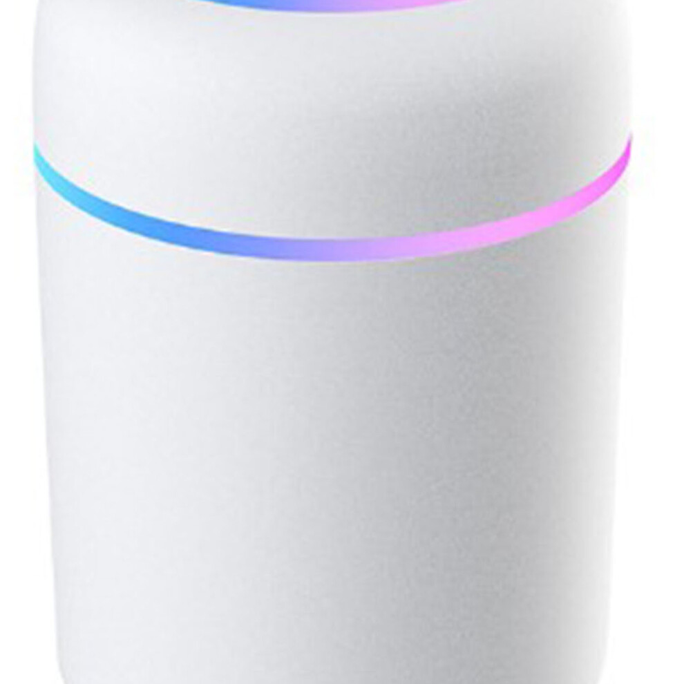 300ml Small Cool Mist Humidifier Colorful Cup Humidifier USB Mini Car Air Purifier White