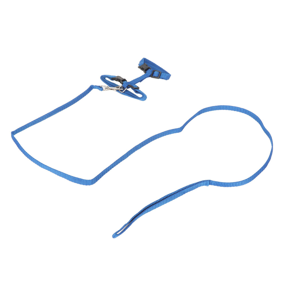 Cat Harness Lead Set Escape Proof Adjustable Lightweight Kitten Chest Harness with Traction Rope for Outdoor Walking Blue
