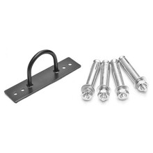 Eisen-Wandhakenhalterung für Seilschaukel, Yoga, Fitness, 10 cm, Schwarz