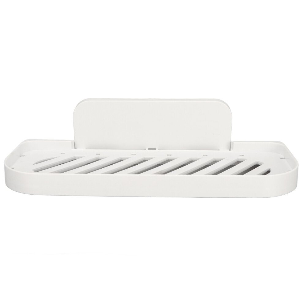 Wall Mounted Bathroom Shelf Punch Free Bottom Hollow Draining Shower Rack for Beauty Salon Spa