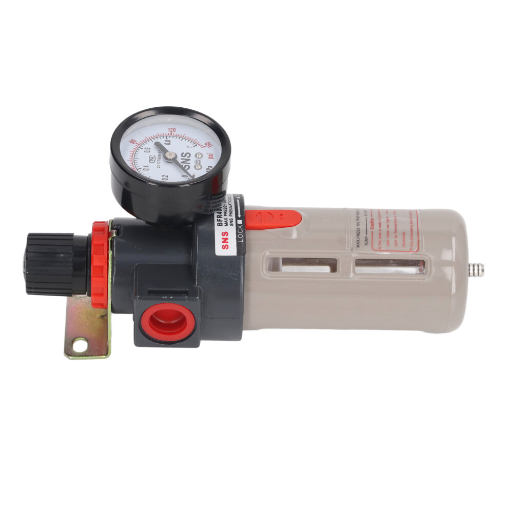 G1/2 Pneumatic Air Filter Reusable 1.0Mpa Maximum Adjusting Pressure Oil Water Separator Pressure Gauge Kit 7891317860332