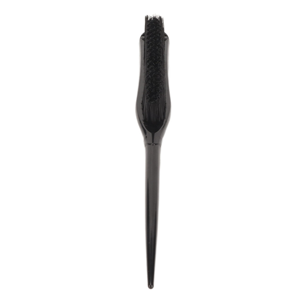 Unisex Black Hair Teasing Brush 3 Row Nylon Add Volume Ergonomic Portable Hair Styling Rat Tail Brush For Salon