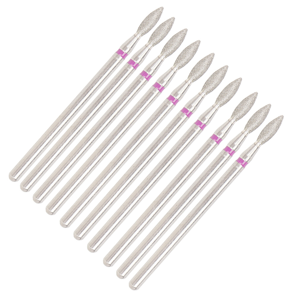 50pcs Flame Nail Drill Bit Carborundum Cuticle Remover Bits Kit for Salon Beginner Novice