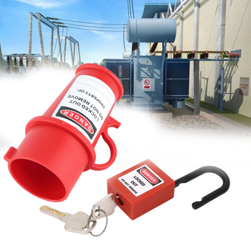 Socket Lockout Device Waterproof PP Nylon Insualted Electrical Plug Lockout for Electric Isolation