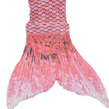 Mädchen Fischschwanz-Badeanzug 130 cm Wassermelone Rot Neckholder-Bindung Schlankgeschnitten