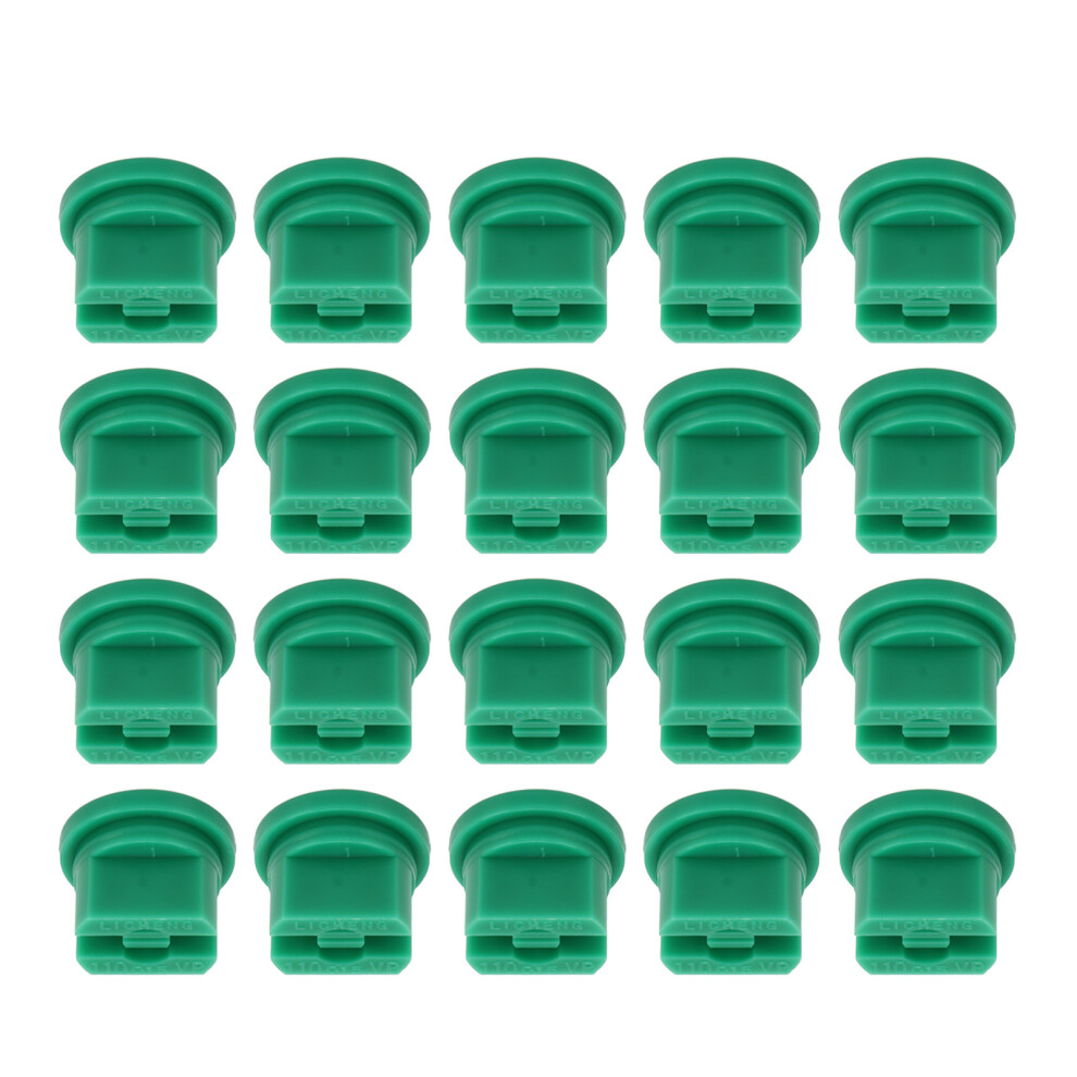 20Pcs Flat Fan Spray Tip High Pressure Plastic Agricultural Sprayer Nozzle For Plant Protection Drone Green