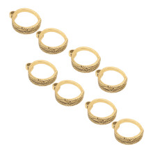 8 Stück Goldlegierung Strick- und Häkelnringe, verstellbarer Fingerringhalter für DIY-Handwerksprojekte