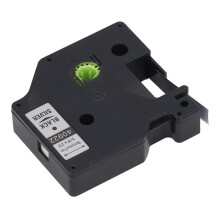 9mm Schwarz auf Silber Laminierte Beschriftungsbandrolle, 7m für DYMO160/210D/PL200