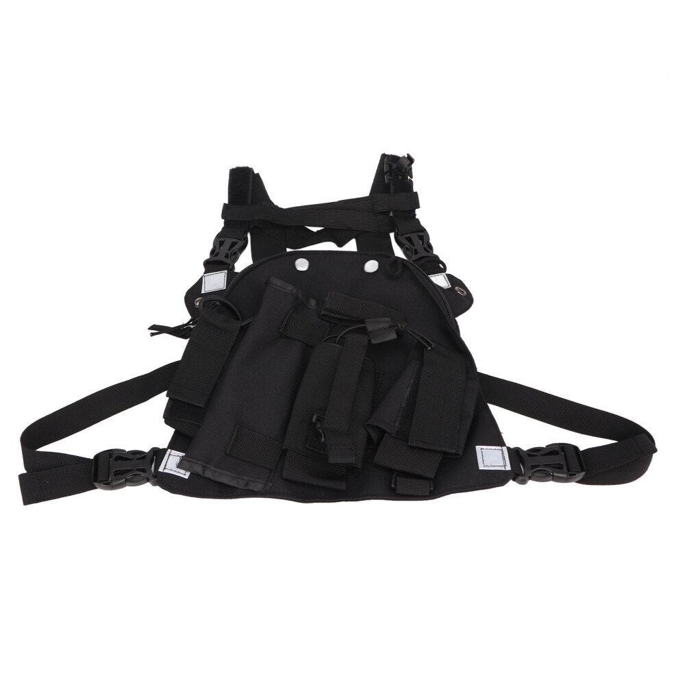 Radio Chest Harness Bag Oxford Cloth Universal Walkie Talkie Chest Pocket With Adjustable Shoulder Strap 7631317880899