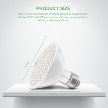 LED Plant Lights E27 200 LEDs Grow Light Bulb Full Spectrum for Indoor Plants Greenhouse and Garden Succulents Flowers