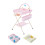 Living And Home (Pink) Versatile Folding Baby Changing Table with Toys 4