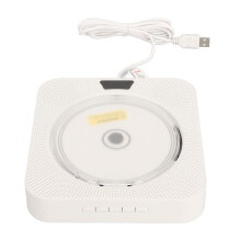 Bluetooth Wall CD Player Real Time Connection Multifunctional Port Portable CD Music Player with Remote Control 100‑240V US Plug