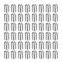 100 Pack Sign Standoff Screws Advertising Stainless Steel Wall Mounts Glass Acrylic Nail (1/2 x 1 Inch)