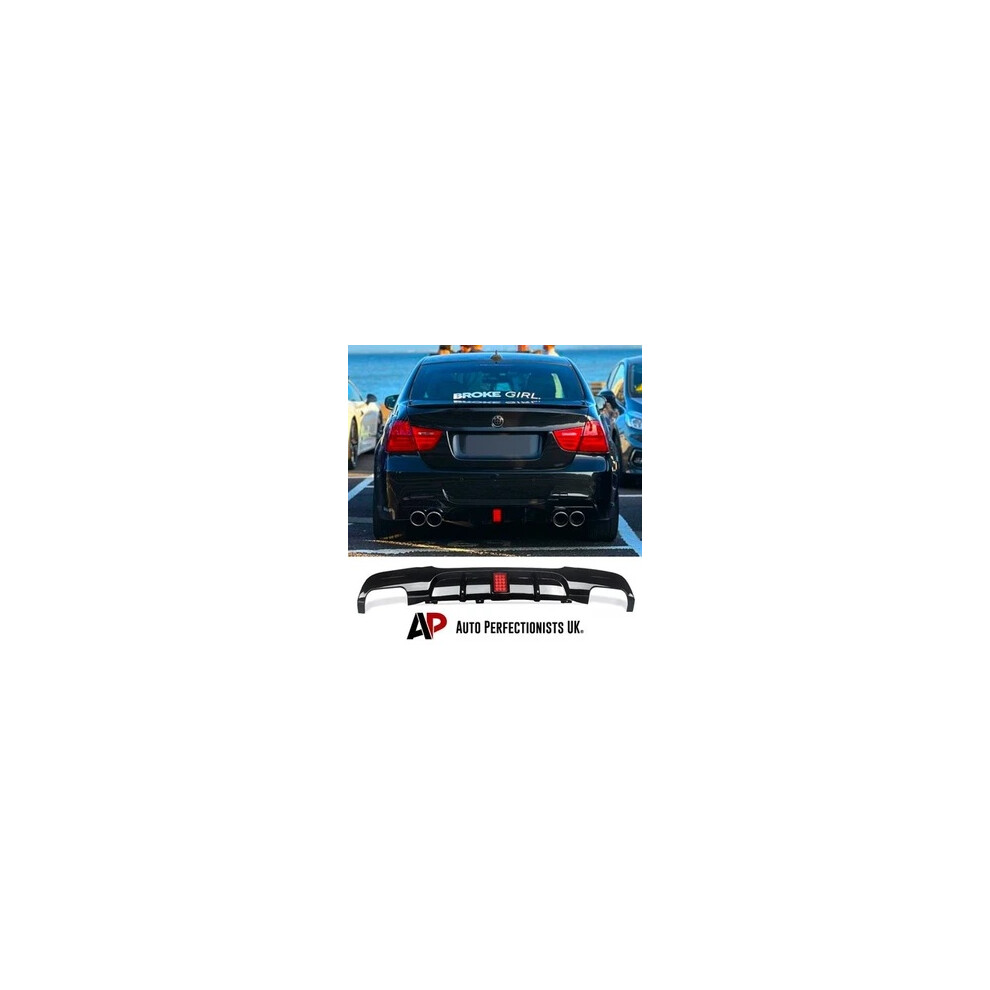 For Bmw 3 Series E90 E91 Rear Quad Tip Valance Diffuser Spoiler W/Led 5061072668180