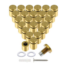 24 Pcs 3/4 inch x 1inch Stainless Steel Standoff Screws, Wall Sign Mounting Hardware Advertising Glass