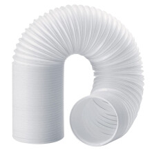 Uitlaatslang 130 mm, Afvoer voor Airconditioning, PVC-slang, Conditioneringsbuis, Ventilatie Intrekbaar 2 M