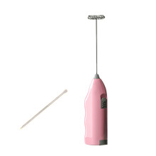 Electric Mini Convenient Stainless Steel Kitchen Gadgets Creamy Chocolate Cappuccino Milk Frother Pink