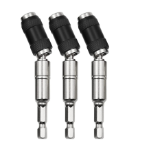 3 soportes magnéticos para brocas con pivote, punta giratoria, liberación rápida, flexibles, para destornilladores.