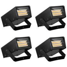 4 peças de luzes estroboscópicas, luzes LED brilhantes, mini controle de velocidade de flash ajustável para palco