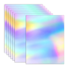 Metalliset holografiset kiiltävät peilipaperiarkit, heijastavat postikorttiarkit, koko 8,5 x 11 tuumaa, 50 kpl pakkaus