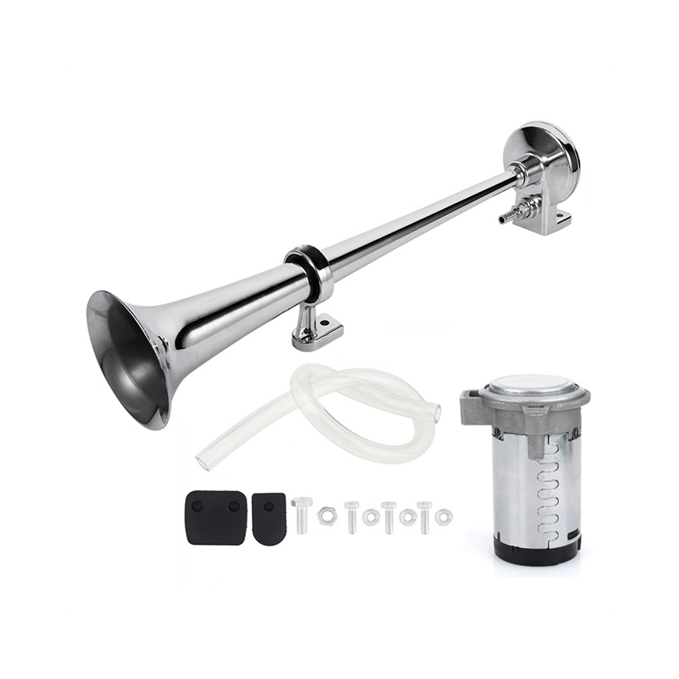 Car Air Horn 17 Inch 150Db 180W Siren Tone Pump Single Compressor For Truck Boat Motorcycle - 12V 4851034692183