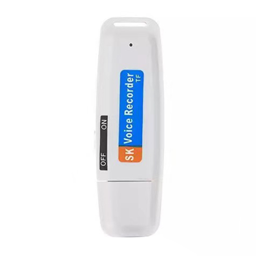 Draagbare oplaadbare U-Disk USB digitale audio-voicerecorder Mini dictafoon geactiveerd - Wit