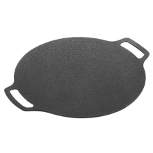 38 cm Dikke gietijzeren koekenpan - Platte pannenkoekenplaat, antiaanbaklaag, BBQ grill, inductiekookplaat, open vuur kookpot