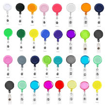 50 clips retráctiles para porta credencial, colores sólidos variados, para enfermeras, estudiantes, médicos, tarjetas de identificación colgantes.