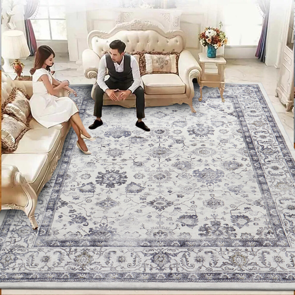 Oxford Homeware (200 X 290 Cm (6 Ft 5 In X 9 Ft 5In), Serene) Traditional Large Rugs Indoor Outdoor Rug Carpets & Mats Multicoloured