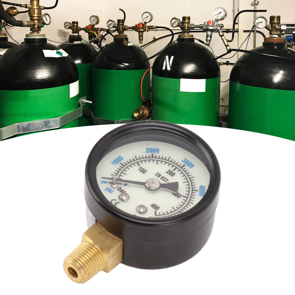 6000Psi Dual Scale Pressure Gauge 1/8 Npt Connection Pressure Gauge Suitable For Co2 Aerated Bottle 4391317886040