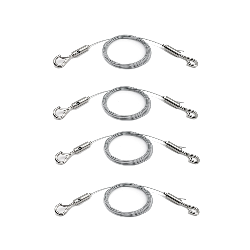 4 Pack Adjustable Picture Hanging Wire Heavy Duty Supports 50 Lbs Hardware, 2M X 1.5Mm Stainless Steel Rope 4851034695030