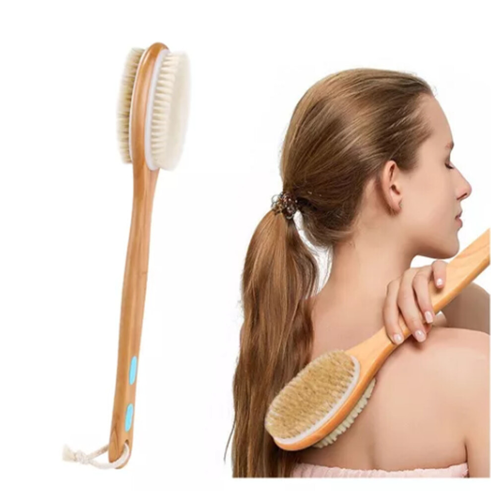 Double Sided Shower Brush Deep Cleaning Massage Promote Blood Circulation Back Scrubber Bath Brush