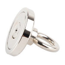 Fishing Magnet Strong Magnetic Stainless Steel Surface 165.3lb Pulling Force Magnet for Underwater Salvage
