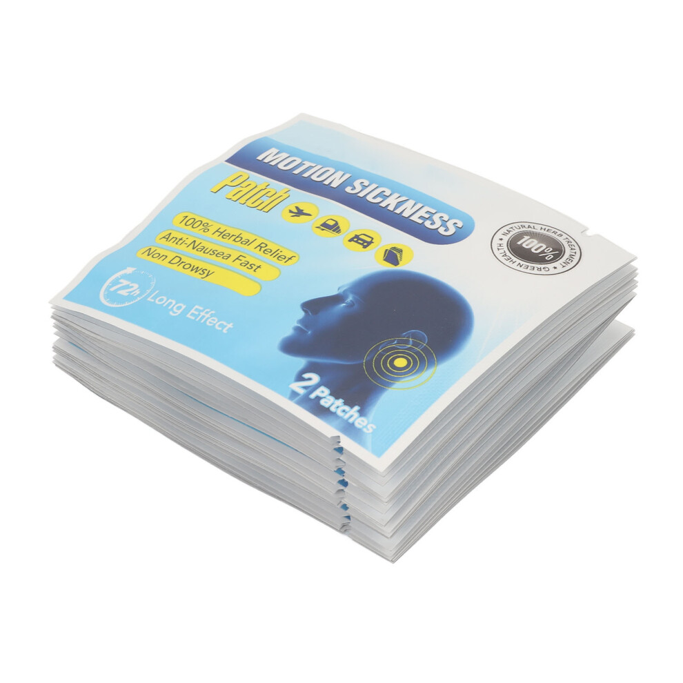 40pcs Motion Sickness Patch Portable Herbal Extract Mild Seasick Patches for Cruise Plane Train Bus