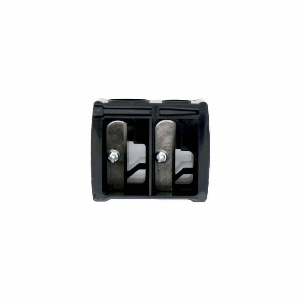 Hive Of Beauty Salon Professional Double Make Up Pencil Sharpener in Black