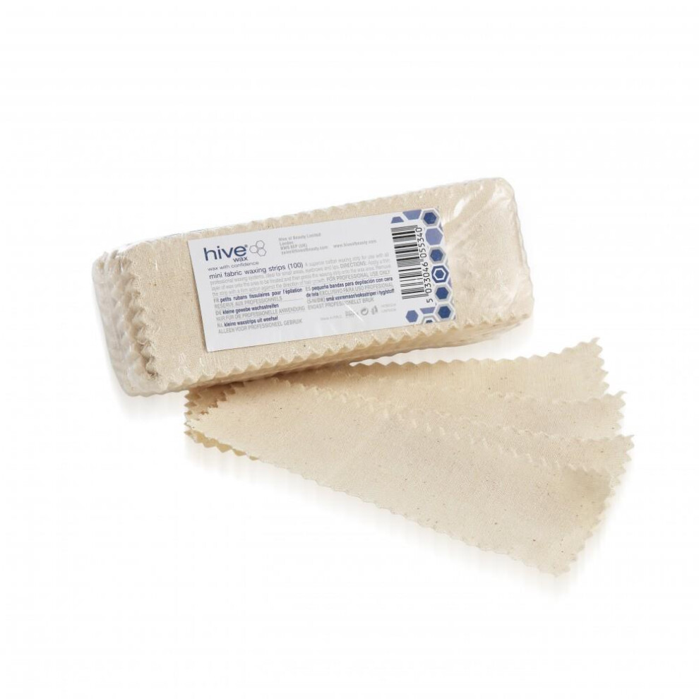 Hive Of Beauty Waxing Mini Fabric All Body Removal Strips 12.5cm x 4cm (100)