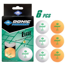 DONIC Elite TT-Ball Bordtennisbolde * 6 stk. - hvid og orange