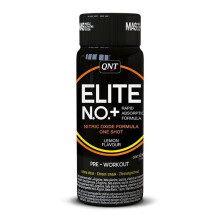 QNT No+ Elite Shot Nitric Oxide Pre-Workout Muskelwachstum (Zitrone) - 12 x 60 ml