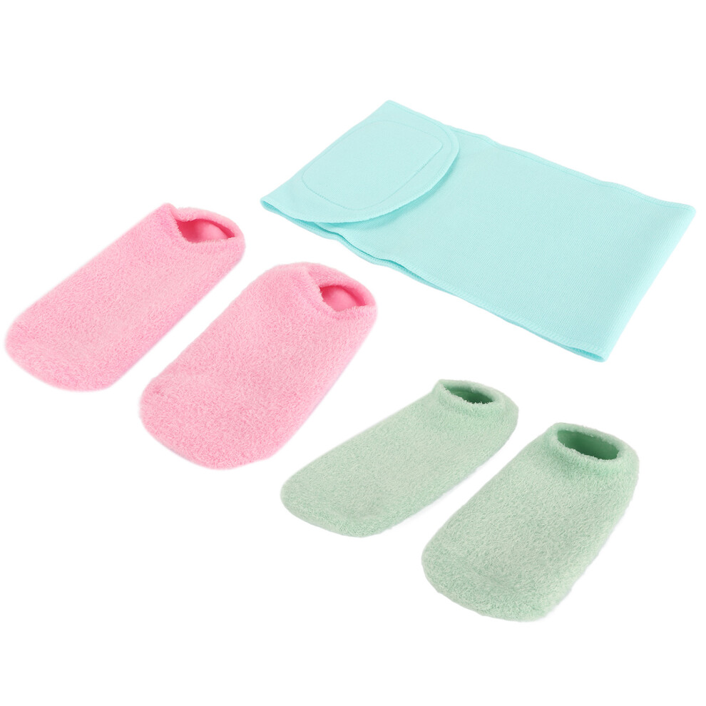 Moisturizing Gel Socks Set Smoothing Skin Firming Nourishing Repair Spa Gel Neck Wrap for Skin Care-image-OPC-PHS76ND-NEW